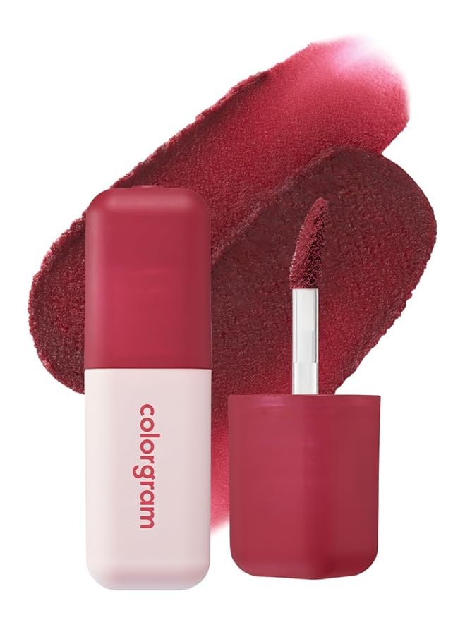 COLORGRAM NUDE BLUR TINT 09 RED BOMB | Soft Velvet Matte Liquid Lipstick & Cheek Tint | Lightweight Blurring Tint for a Smooth & Airbrushed Finish | Long-Lasting & Non-Sticky Formula-VivaGrace Women