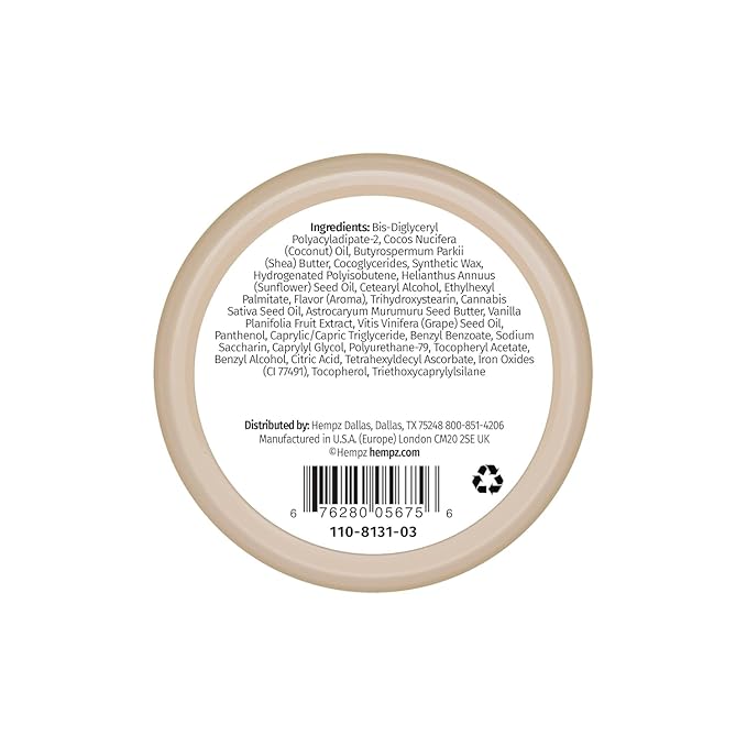 Hempz Hydrating Lip Sleeping Mask - Whipped Vanilla (.70 Oz.) | Overnight Hydrating Lip Balm with Vanilla Lip Butter Balm, Soothing and Hydrating Lip Care for Men or Women, .44oz-VivaGrace Women