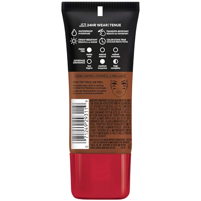 L'Oreal Paris Cosmetics Makeup Infallible Pro-Matte Liquid Longwear Foundation, Cocoa, 1 fl oz-VivaGrace Women