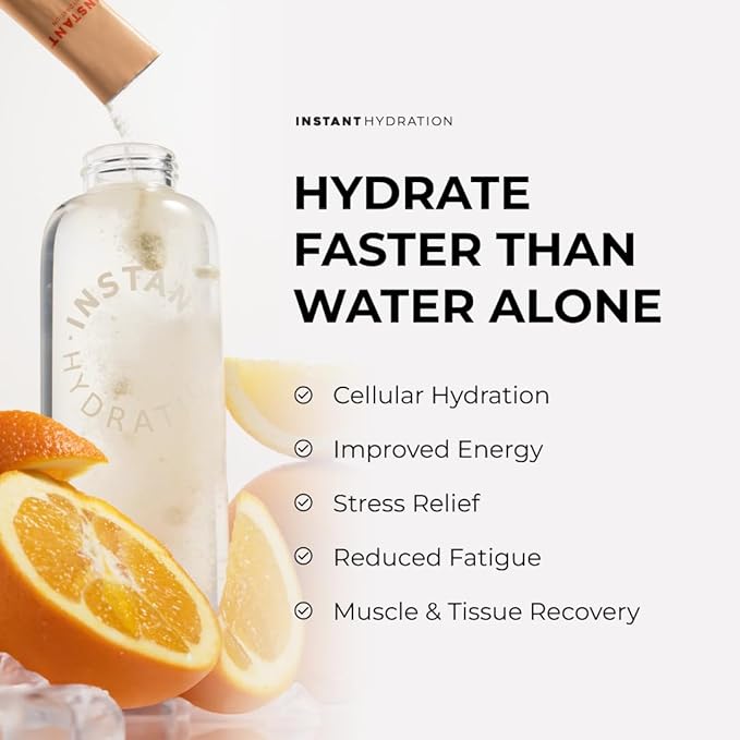 Instant Hydration Electrolytes Powder Packets - Citrus Orange Drink Mix - Zero Sugar - Keto, Vegan, Gluten-Free, Non-GMO - Boost Recovery, Brain Health, Muscle & Tissue Support- 30 Sticks-VivaGrace Women