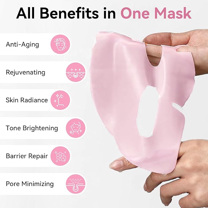 ISTON Bio-Collagen Face Mask,Overnight Revitalizing Hydrating Face Mask for Glowing Skin | Visible Firming, Deep Hydration & Refined Pores | Peptides, NMN & Hyaluronic Acid Masks For All Skin Type-VivaGrace Women