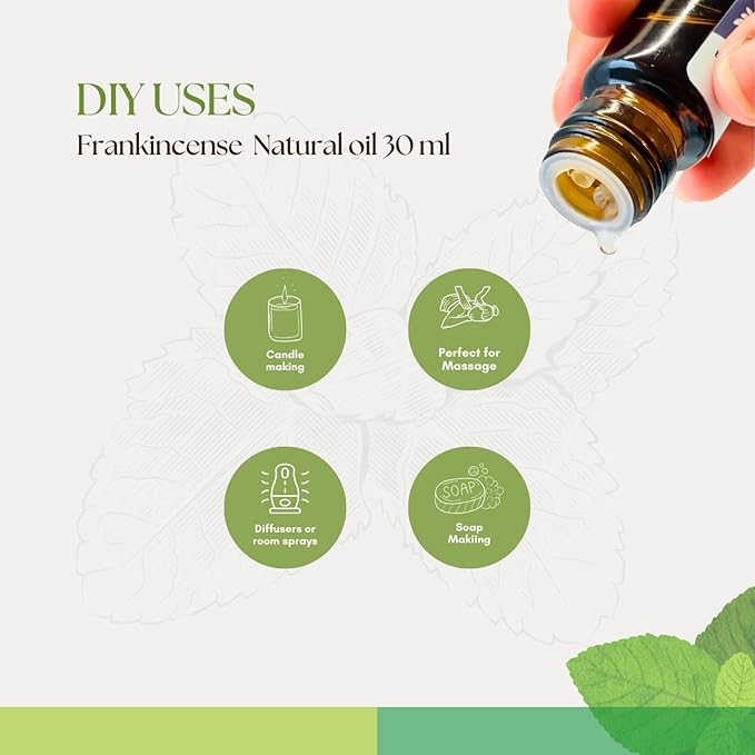 Roots & Above Pure Natural Frankincense Oil 1.01 oz/30ml for Diffusers, Hair, Skin Care, Face, Body, Massages & Soap and Candle Making-VivaGrace Women