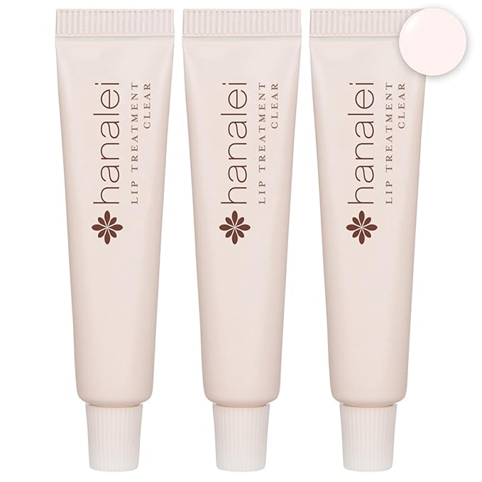 Hanalei Hydrating Lip Treatment Balm – Cruelty-Free, Paraben-Free Moisturizer for Severely Dry, Chapped Lips – Kukui Oil, Shea Butter & Grapeseed Oil – Clear Tint, Travel-Size 3-Pack (5ml X 3)-VivaGrace Women