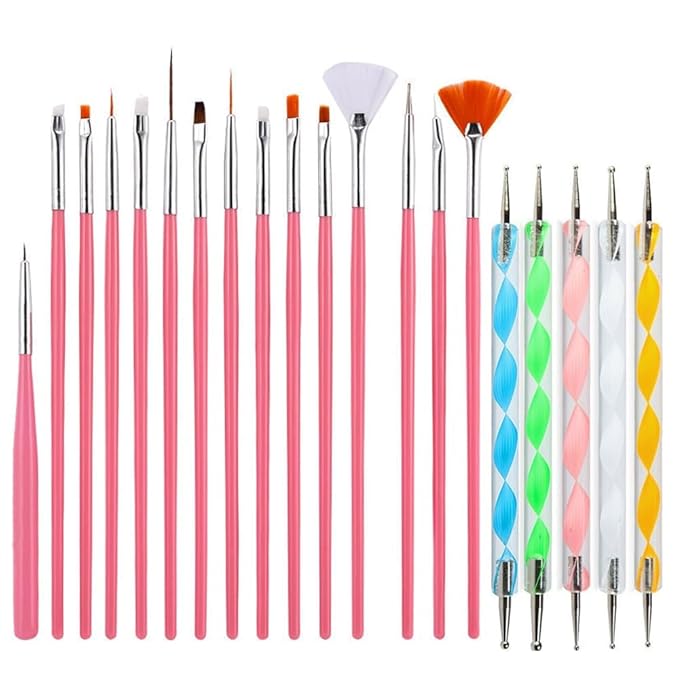 36 pcs Nail Art Brushes Set, Nail Art Design Pen Painting Tools with Nail Extension Gel Brush, Nail Polish Brush, Builder Nail Gel Brush, Nail Dotting Pen Salon at Home Diy Manicure (36pcs)-VivaGrace Women