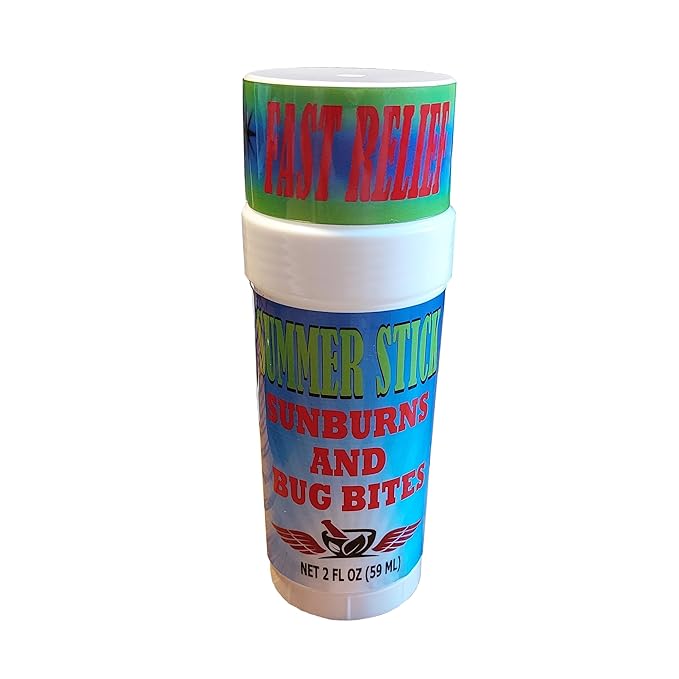 Summer Stick Balm for Sunburns and Bug Bites - Fast Acting and Soothing After Sun Skin Care 2 oz Balm-VivaGrace Women