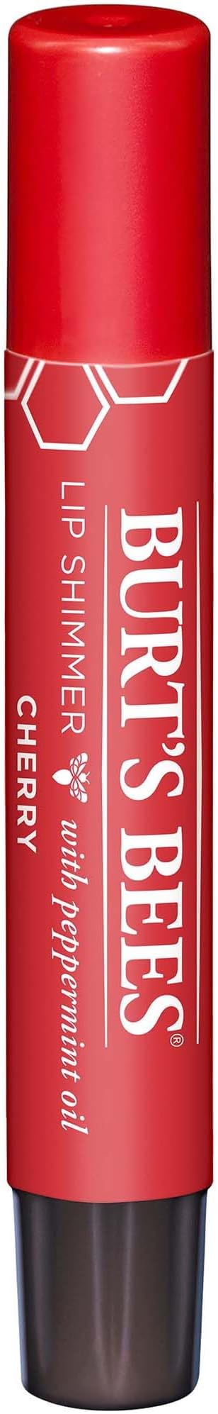 Burt's Bees Lip Shimmer, Cherry, 0.09 Ounces each (Value Pack of 8)-VivaGrace Women