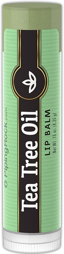 Piping Rock Tea Tree Oil Lip Balm | 0.15 oz | Moisturizing and Soothing | Non GMO, Gluten Free-VivaGrace Women