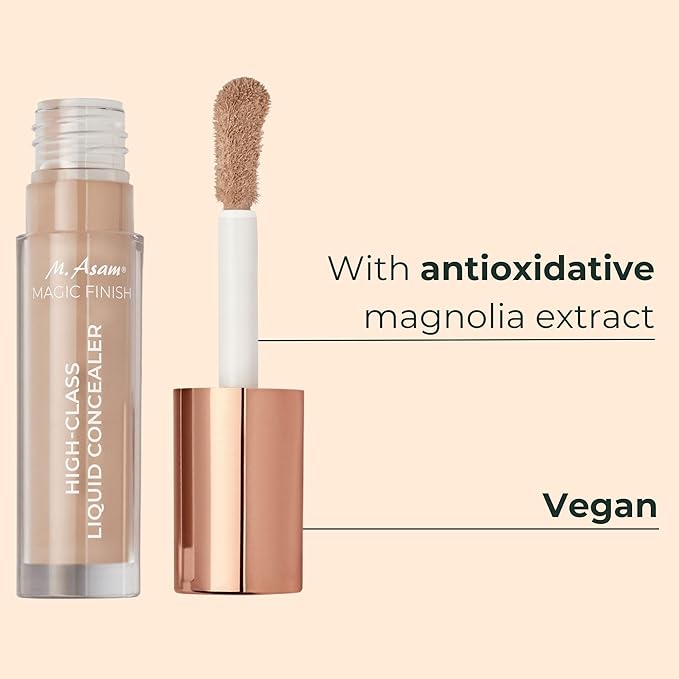 M. Asam MAGIC FINISH HIGHCLASS LIQUID CONCEALER Beige (0.13 fl oz) - 4-in-1 Concealer With Mimic-Lift complex & High Coverage For Dark Circles & Blemishes, Vegan Make Up With Illuminating Pigments-VivaGrace Women