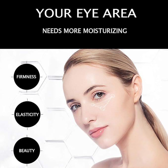 VENZEN Gold Moisturizing Eye Cream Anti Aging Anti Wrinkle Shade Dark Circles Shine Serum Glycerin Delicate Hyaluronic Acid 15g-VivaGrace Women
