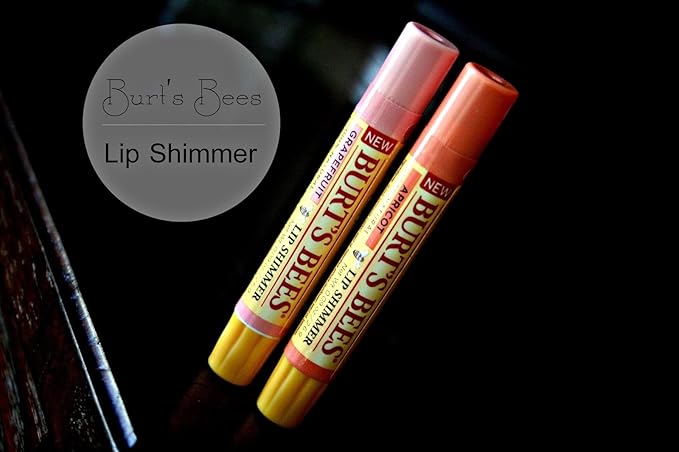 Burt's Bees Lip Shimmer, Grapefruit 0.09 Ounce (Pack of 4)-VivaGrace Women