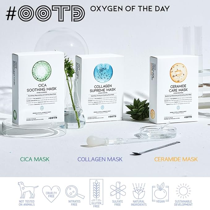 Ceramide Brightening Sheet Mask For Face, Moisturizing, Anti Aging Ceramide, Peptide, Vitamin C, EVE Vegan 10EA