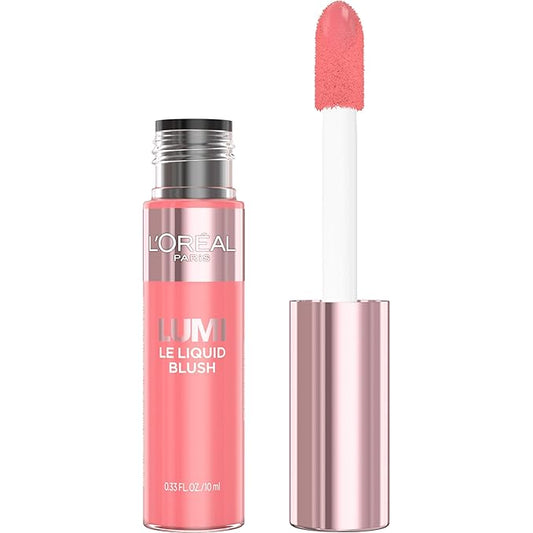 L'Oreal Paris True Match Lumi Le Liquid Blush, Intense Lightweight Blush Formula With Liquid Pigments, Dewy Bright Pink, 0.33 Fl Oz-VivaGrace Women