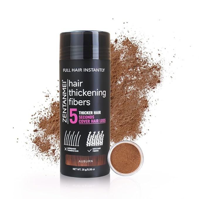 Hair Fibers for Thinning Hair for Women All-Natural Hair Building Fibers 0.98 Oz Hair Volume Powder Bald Spot Cover Up for Men & Women (Auburn)-VivaGrace Women