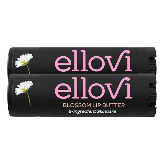 Natural Lip Butter Lip Balm - Blossom - Pure Enough to Eat - Made With Just 6 Vegan Ingredients - 100% Natural & Organic Moisturizing Lip Care for All Day Hydration (2-Pack)-VivaGrace Women