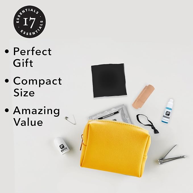 Pinch Provisions Gym Kit, includes 15 Personal Care Essentials for Wellness & Beauty, Perfect for Gifts, Gym Bags, Duffle Bags & Lockers (Mustard)-VivaGrace Women
