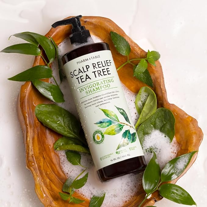 Tea Tree Shampoo For Men and Women, Deep Cleansing Sulfate-Free Formula - Relief for Dry Itchy Scalp - Infused with Tea Tree oil, Mint, Biotin and Vitamin E, 16.2oz-VivaGrace Women