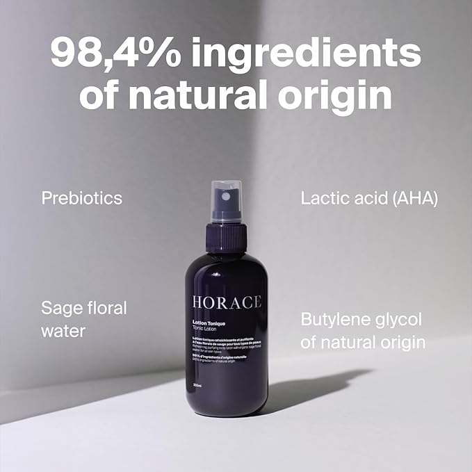 HORACE Tonic Lotion for Men - Toner Spray with Prebiotics - Gentle Skincare for All Skin Types - Fresh, Aromatic Scent, 6.7 fl.oz-VivaGrace Women