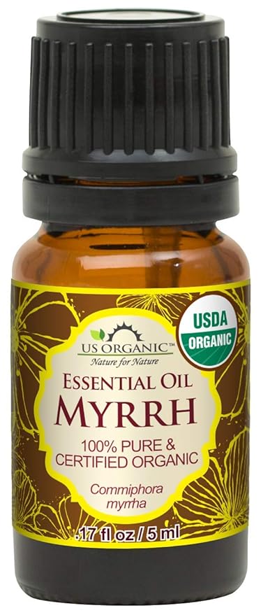 US Organic 100% Genuine Myrrh Essential Oil - Sourced from The Horn of Africa, USDA Certified Organic, Extracted by Hydro-Distillation (Myrrh, 5 ml)-VivaGrace Women
