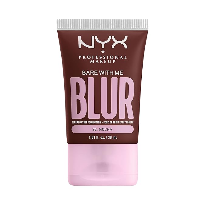 NYX PROFESSIONAL MAKEUP Bare With Me Blur Skin Tint Foundation Make Up with Matcha, Glycerin & Niacinamide - Mocha-VivaGrace Women