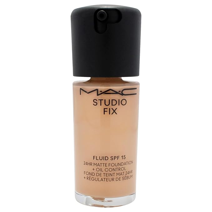 Studio Fix Fluid SPF 15 24Hr Matte Foundation Plus Oil Control - NC27 by MAC for Women - 1 oz Foundation-VivaGrace Women