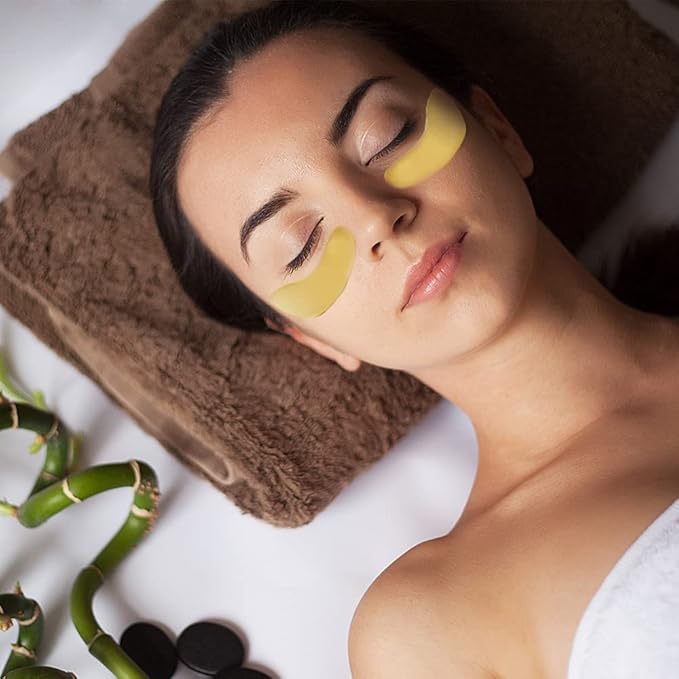 Under Eye Anti-Aging Eye Mask Collagen Patch Treatment for Minimizing Wrinkles, Puffy Eyes, Eye Bags, Dark Circles, Fine Lines Under the Eye, Looking Less Tired, Revitalizing, Moisturizing and Refreshing Your Skin 12 Pairs (Gold)-VivaGrace Women
