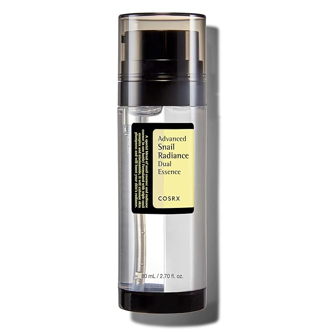 COSRX Niacinamide 5% + Snail Mucin 74% Dual Essence, Anti aging Face Serum for Dull Skin, Hydrating, Brightening, Repairing, 2.70 fl.oz / 80ml, Sensitive Skin, Not Tested on Animals, Korean Skincare-VivaGrace Women