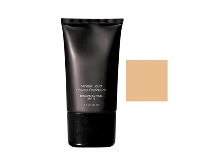 Mineral Liquid Powder Foundation Broad Spectrum SPF 15 (Almond)-VivaGrace Women
