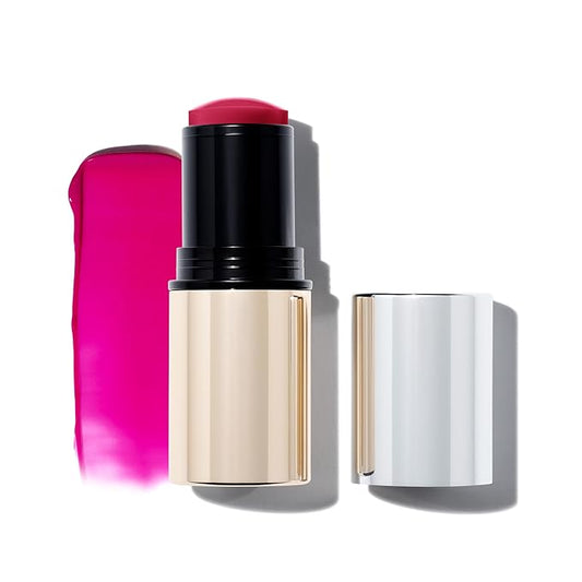 MAKE Beauty Heat Stroke Cream Blush Stick for Cheeks with Natural Hydrating Dewy Finish. Creamy Gel Blush Balm - Shade Stimulated, Hot Pink Cheek Tint-VivaGrace Women