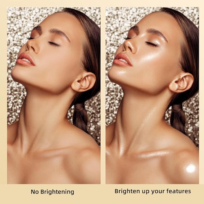 ELLESY Highlighter Makeup Palette Face Highlighter Palette Glitter Illuminator Highlighter Palette Shimmer Highlighter Powder Kit Highlight Makeup Palette -SUN GLOW-VivaGrace Women