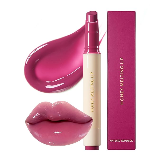 Nature Republic HONEY MELTING LIP (09 GRAPE) SOFT LIP STICK Hydrating Gloss, Moisturizing balms, Sheer tint, Shine & Nude, Glowy Finish, korean make up-VivaGrace Women