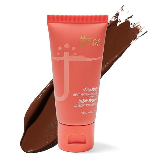 Juvia's Place I Am Magic Velvety Matte Liquid Foundation 130 - Mali - Deepest Dark w/Warm Undertone, Makeup Foundation Full Coverage, Lightweight, Long Wear, Velvety Matte Finish-VivaGrace Women