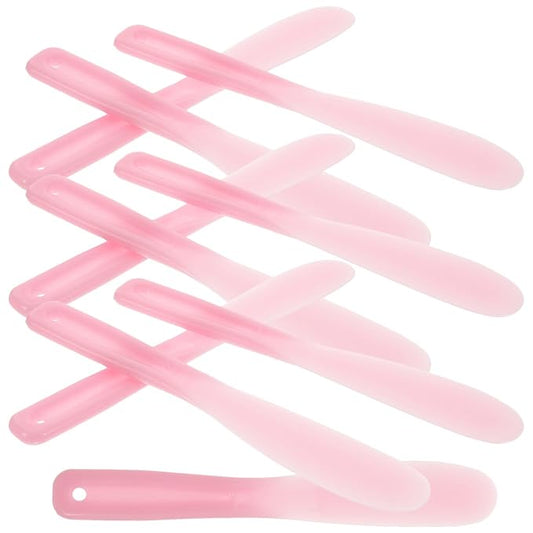 Facial Cream Spatula 10Pcs Mini Cosmetic Spatulas, Silicone Cosmetic Spatula, Mini Cosmetic Skincare Spatula Spoon for Cream, Lotions, Moisturizers Makeup Scoop-VivaGrace Women