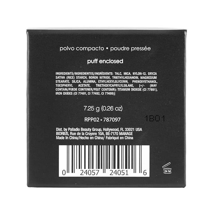 Palladio, Pressed Rice Powder with Mirror Mattifying Makeup Setting that Lasts All Day Instantly Absorbs Oil Works alone or with makeup, Translucent, 0.26 Ounce-VivaGrace Women