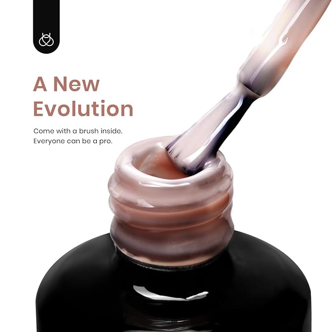 Beetles Builder Gel for Nails 7 in 1 Builder Nail Gel Color Nude Brown for Nails Extension & Building Apex Strengthen Thin Nails DIY Salon at Home Nail Art Base Gel Needed Gift for Women-VivaGrace Women