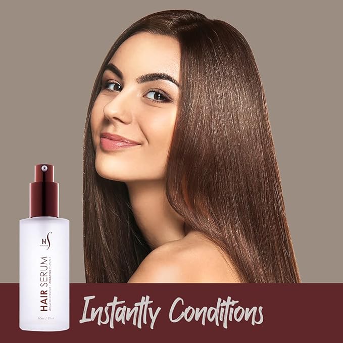 HerStyler Serum, 4 Pack - Hair Styling Agent with Argan Oil for Dry, Damaged Hair - Frizz Control Serum for Straightening, Shine, Trendy Tresses-VivaGrace Women
