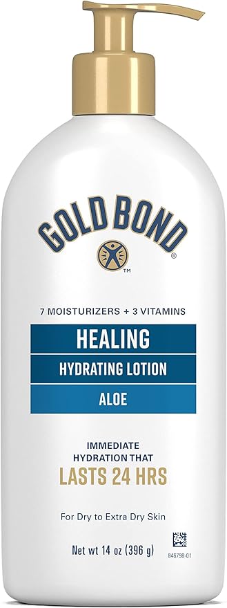 Gold Bond Ultimate Healing Skin Therapy Lotion with Aloe, 14 oz., Non-Greasy & Hypoallergenic-VivaGrace Women