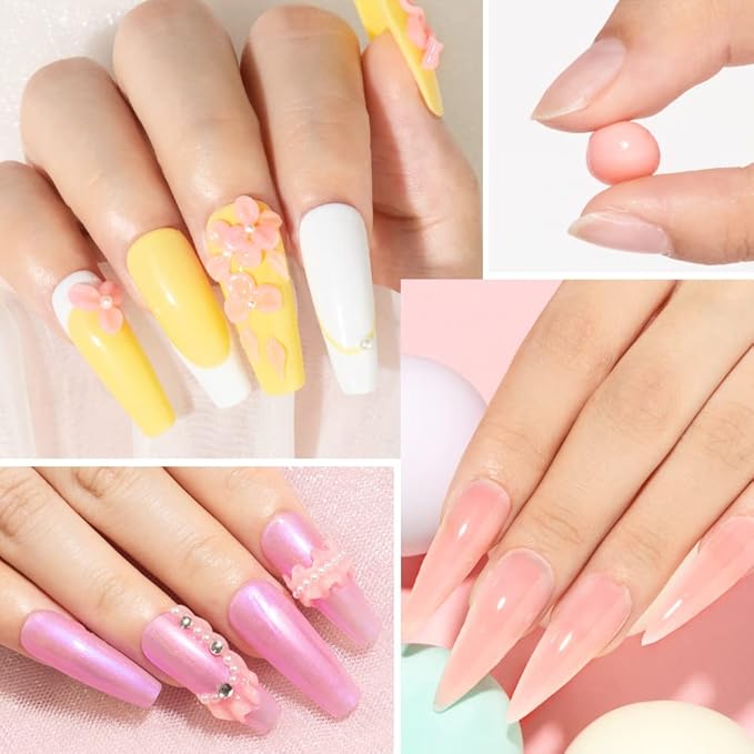 MIZHSE Solid Builder Gel for Nails, Nude Pink Non-Sticky Sculpting Gel, 3D Nail Art Building Carving Modeling Hard Nail Extension Soak Off UV/LED Nail Art Salon Home DIY 15g-VivaGrace Women