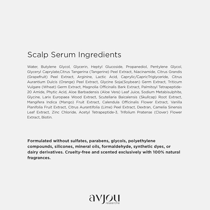Avjou Researche™ Scalp Serum – Thicker, Fuller-Looking Hair + Targets Visible Signs of Premature Greying – 3 Patented Ingredients – Backed by Cosmetic Science – Oil-Free, All Hair Types, 1.7 oz-VivaGrace Women
