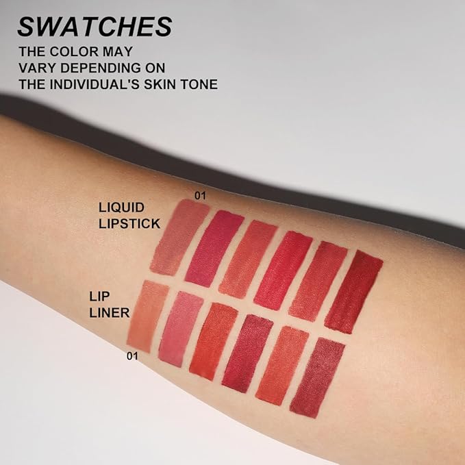 YOUNG VISION Liquid Lipstick & Lip liner Combo Set, Matte Lip Contour Kit - Durable, Waterproof, Kit de Labios Matte for Lasting Definition…-VivaGrace Women