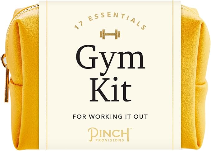 Pinch Provisions Gym Kit, includes 15 Personal Care Essentials for Wellness & Beauty, Perfect for Gifts, Gym Bags, Duffle Bags & Lockers (Mustard)-VivaGrace Women