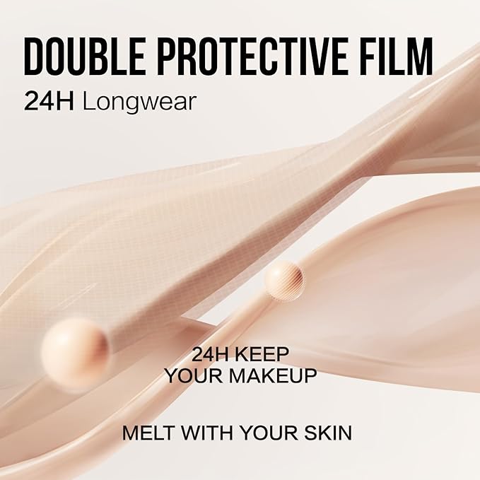 Moisture Air Cushion Cream Face Foundation Makeup, Lightweight, Full Dewy Coverage, Builable Glow, Finish Foundation with Hyaluronic acid, P02 Fair For Dry Skin (Refill Included)-VivaGrace Women