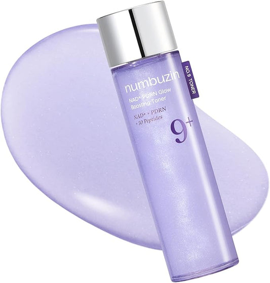 numbuzin No.9 Toner | NAD+ PDRN Glow Boosting Toner | Glowing, Firming, Hydrating, Elasticity, Wrinkles, Fine Lines, Korean Skincare | Salmon PDRN, Peptides, NAD | Essence for Dry Skin | 5.07 fl. Oz-VivaGrace Women