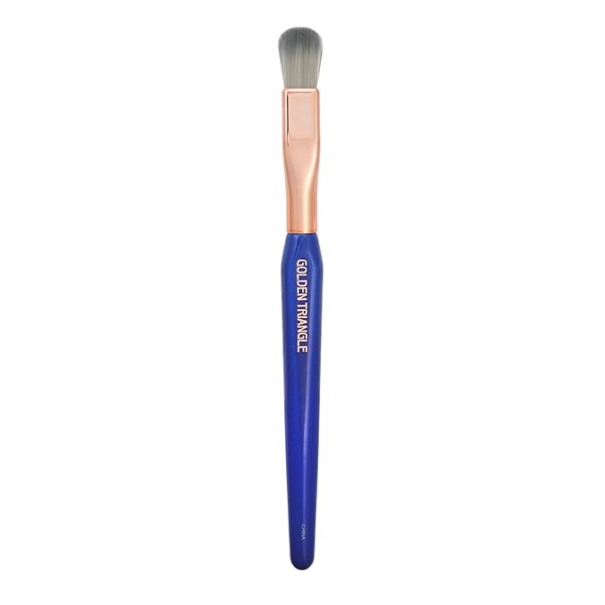 Bdellium Tools Professional Makeup Brush - Golden Triangle 792 Eye Double Dome Blender - With All Vegan and Soft Synthetic Fibers, For Effortless Application and Blending (Blue, 1pc)-VivaGrace Women