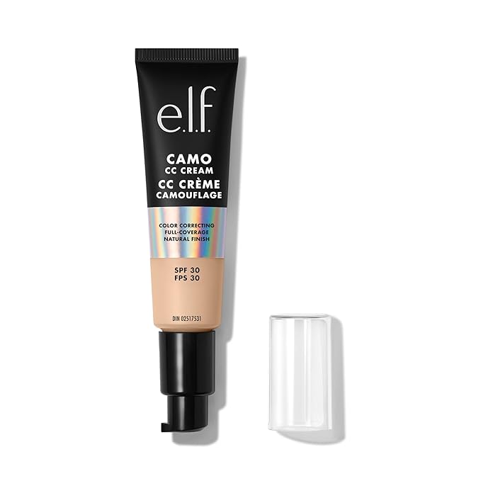 e.l.f. Camo CC Cream, SPF 30 Color-Correcting Medium-To-Full Coverage Face Foundation, Delivers An Airbrushed Finish, Vegan & Cruelty-Free, Rich 650 C-VivaGrace Women