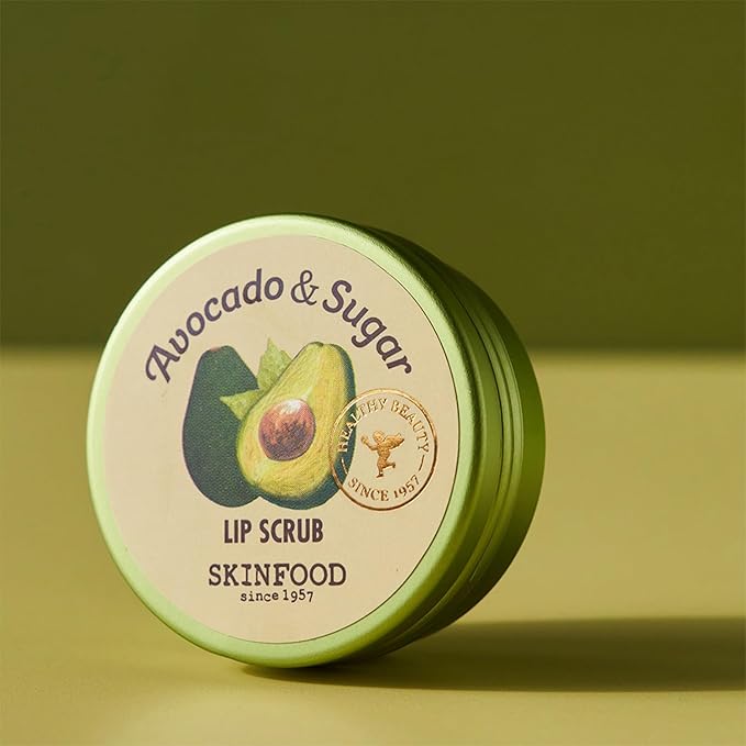 SKINFOOD Avocado Rich Lip Scrub 14g - Removes Dead Skin and Lip Nourishing & Moisturizing and Minerals, Soft Smooth Lips Scrub - Plump Lip Scrub - Dead Skin Lip Scrub for Smooth and Plump Lips-VivaGrace Women