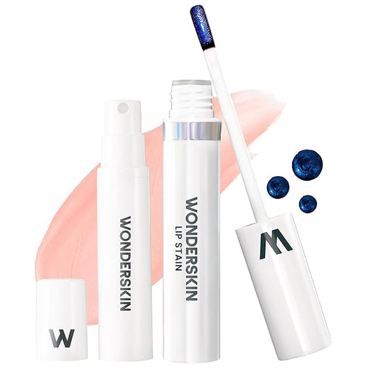 Wonderskin Wonder Blading Lip Stain Peel Off and Reveal Kit - Long Lasting, Waterproof Nude Lip Tint, Transfer Proof Natural Lip Stain Kit (Adore)-VivaGrace Women