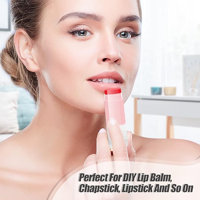 40 PCS 4.5g Oval Lip Balm Tubes Plastic Twist-up Filling Stick Refillable Lipstick Tube Containers for Chapstick Homemade Lip Balm DIY Deodorants Crayon (Clear)-VivaGrace Women