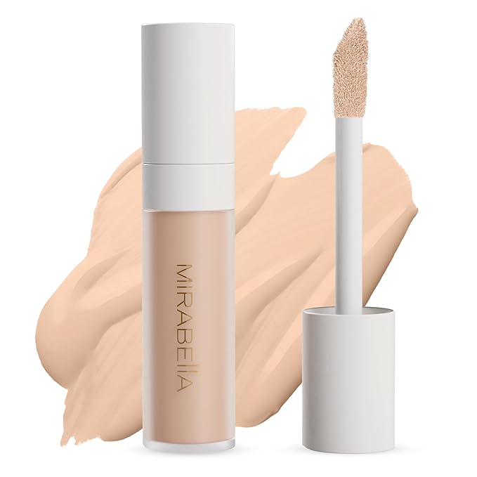 Mirabella Invincible For All Perfecting Under Eye Concealer Full Coverage - Hydrating Makeup Concealer for Dark Circles, Fine Lines & Wrinkles w/Hyaluronic Acid - Ivory I50-VivaGrace Women