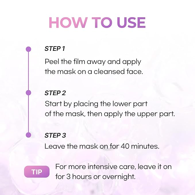 Cell Fusion C Glass Skin Collagen Mask, 1.23 oz. x 5 Sheets, Overnight Hydrogel Mask with Triple Collagen & Niacinamide, Hydrating and Plumping, Korean Skincare-VivaGrace Women