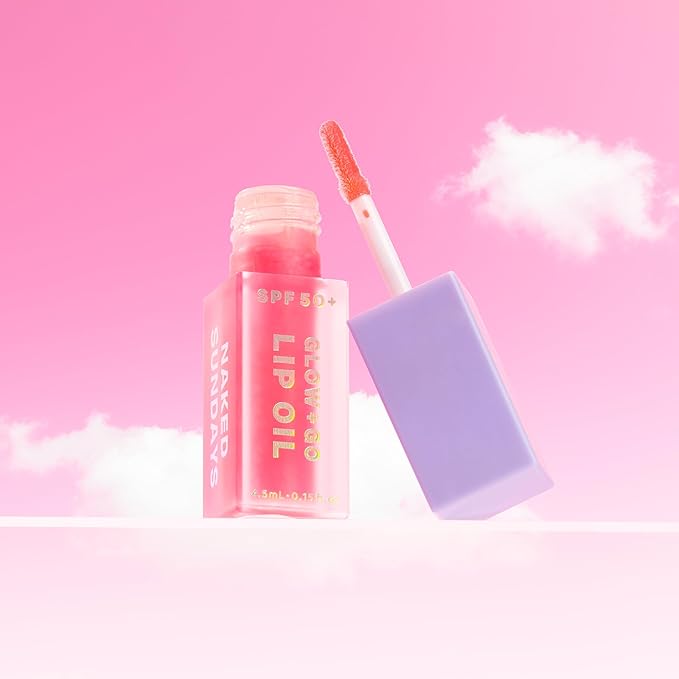 SPF50 Glow & Go Lip Oil: Lip Oil with SPF, Moisturizes and Protects Lips, 4.5ml in Watermelon-VivaGrace Women